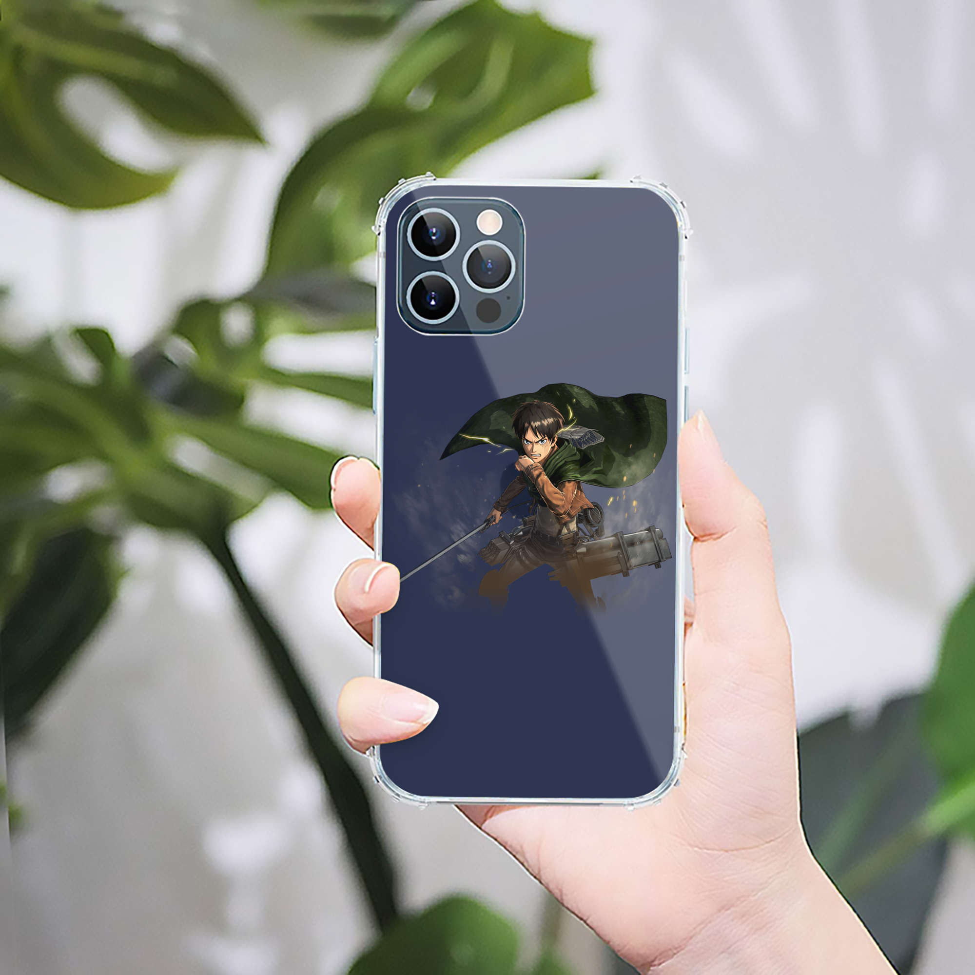 （画像用） 進撃の巨人 エレン･イェーガー Attack on Titan Eren Jäger 【iPhone 12シリーズ対応】透明スマホケース（クリアソフトケース）